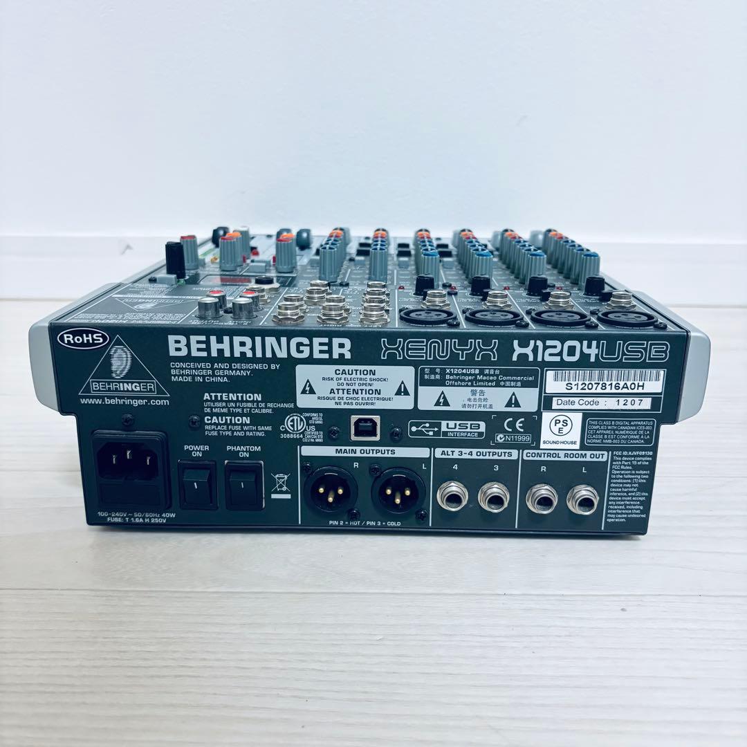 【美品】Behringer XENYX X1204USB アナログミキサー