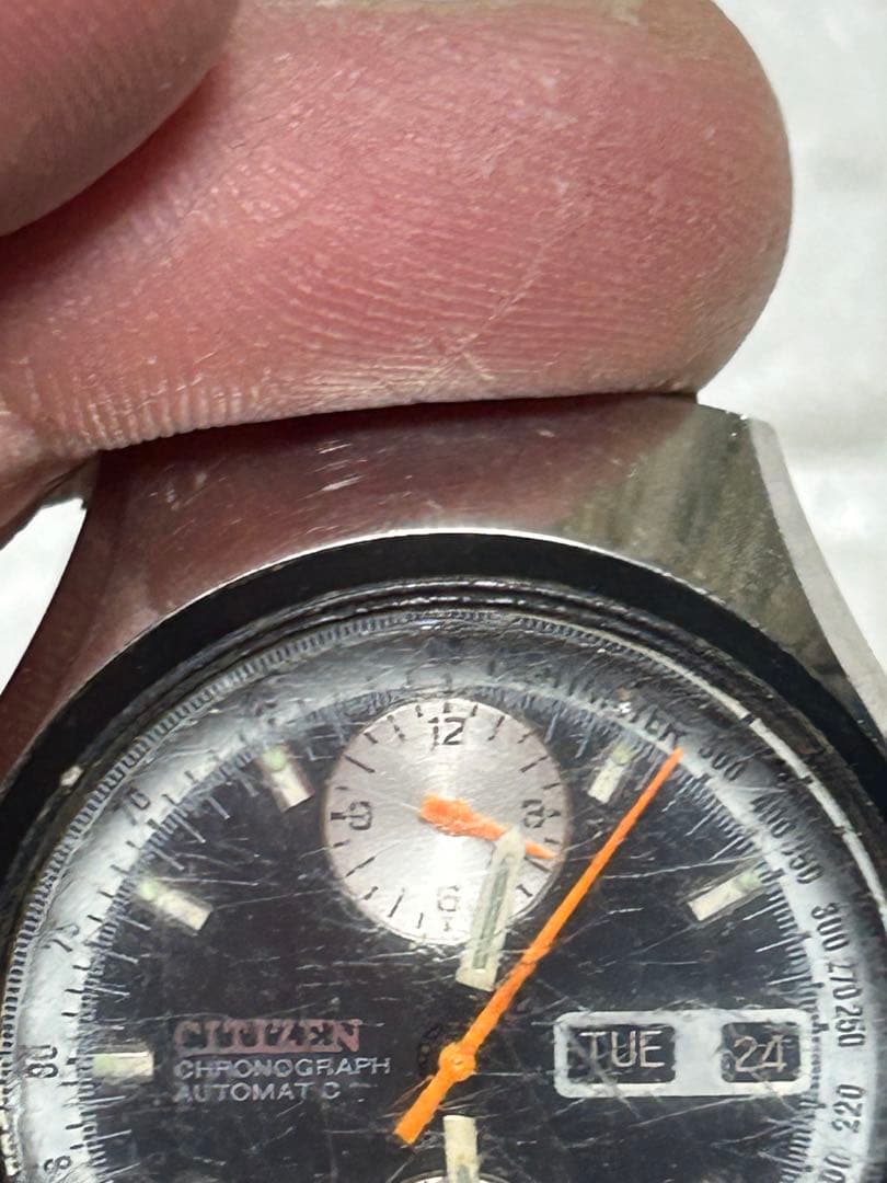 M*r様 CITIZEN シチズンチャレンジタイマークロノグラフ 割れあり