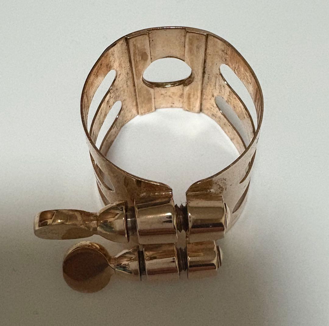 アルトサックス　リガチャー　ウッドストーン　ピンクゴールド　セルマー