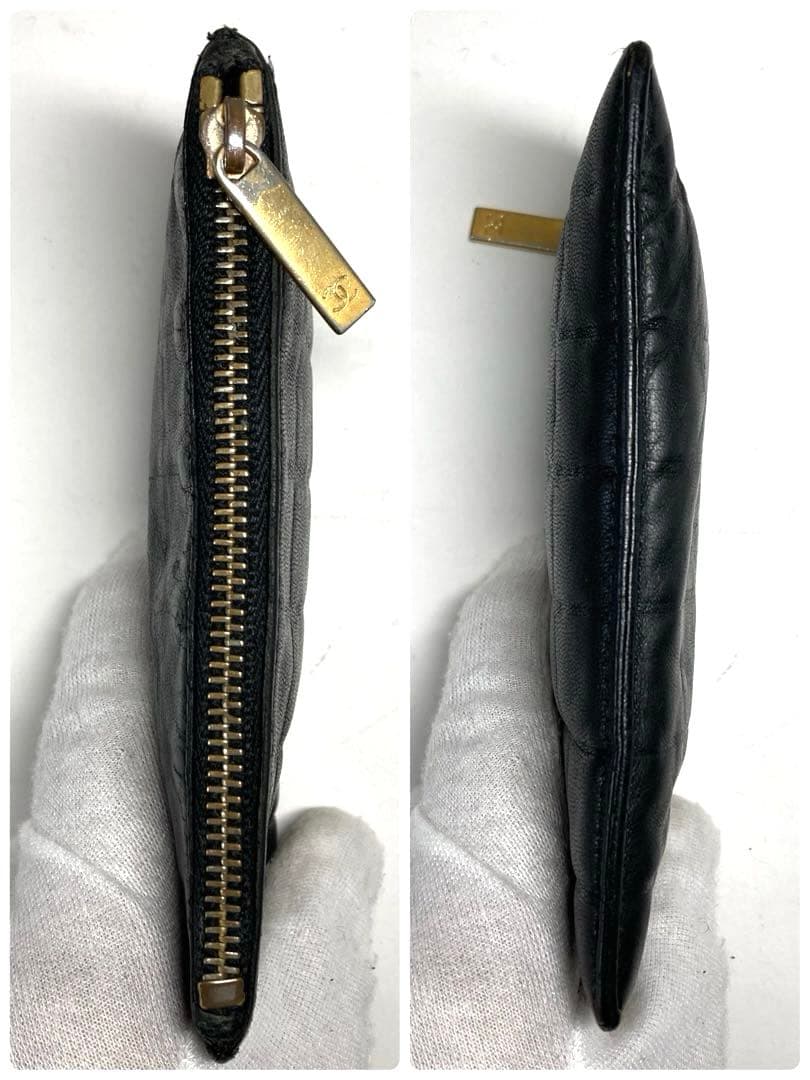 シャネル　チョコバー　レザー　キーリング付き　ケース　カードケース　訳あり