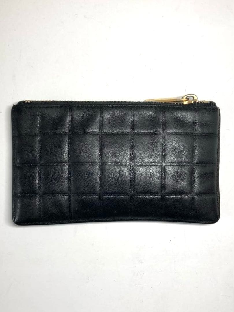 シャネル　チョコバー　レザー　キーリング付き　ケース　カードケース　訳あり