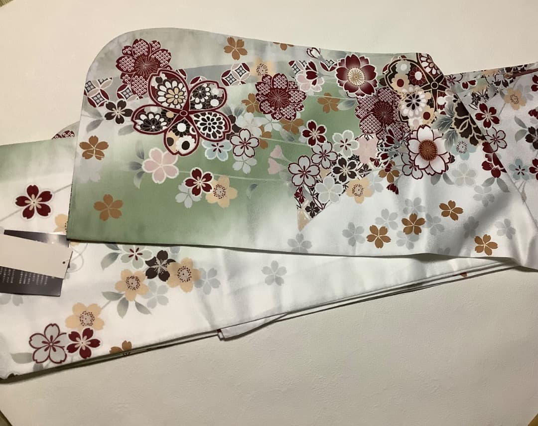 振袖 単品 HL 絵羽柄 ポリエステル ダスティーカラー no.208