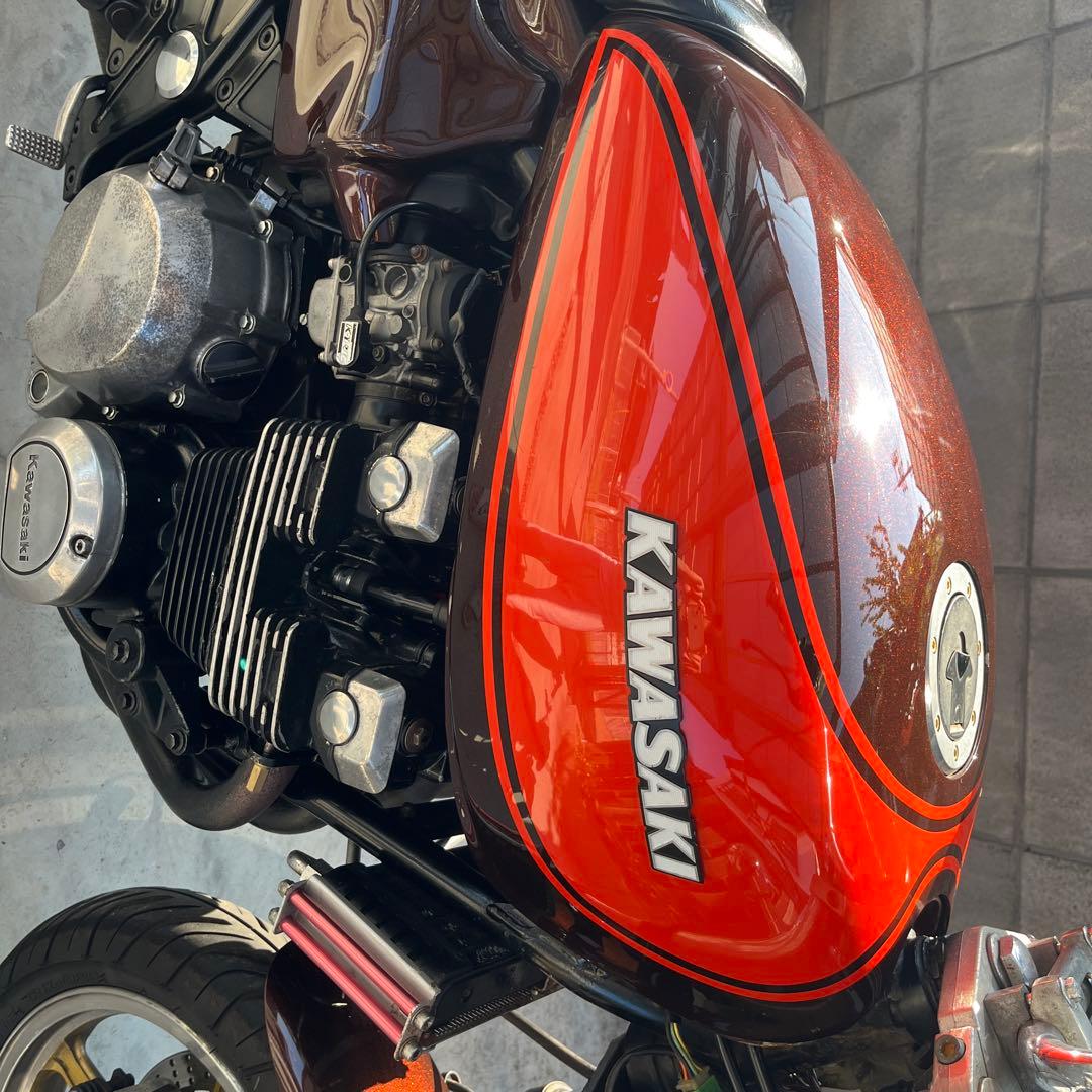 カワサキ ゼファーχ z2タンクカバー火の玉カラー