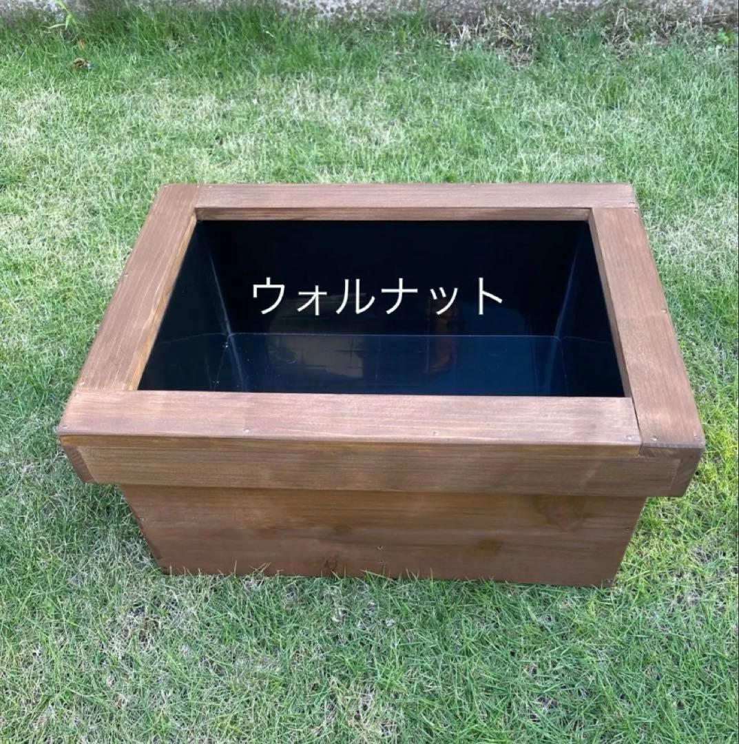 《木枠カバー Bタイプ 36L》 ビオトープ　トロ船約36L 付き　メダカ飼育