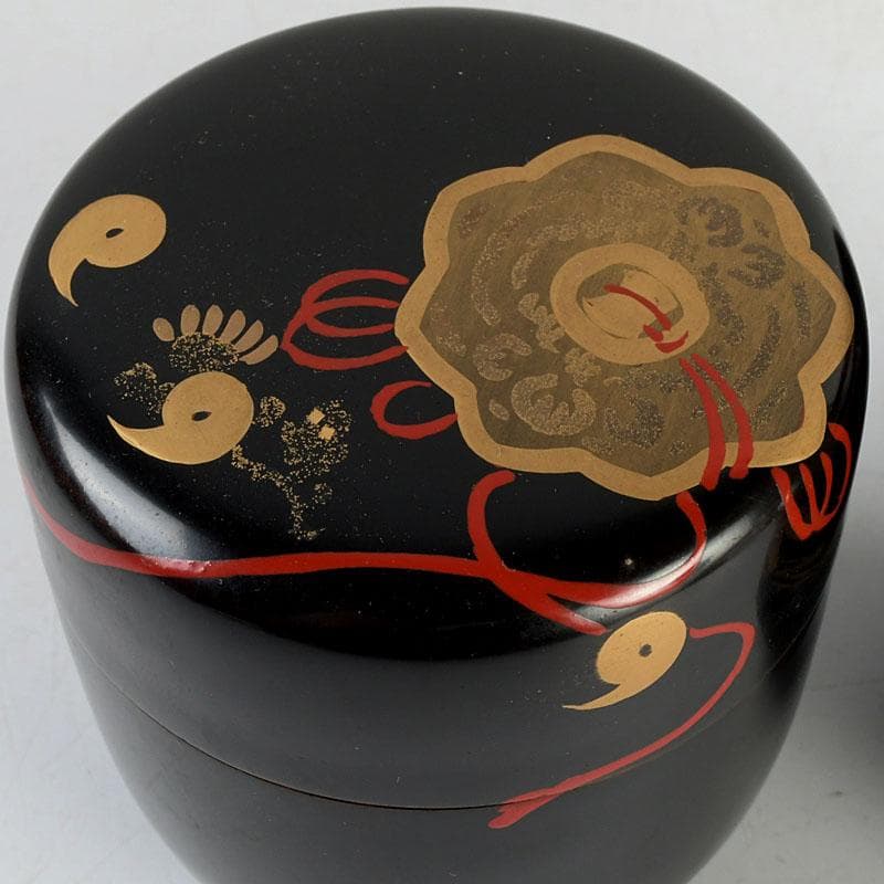 茶道具 黒漆 金蒔絵 棗 一双 書付共箱 V 9432 - メルカリ