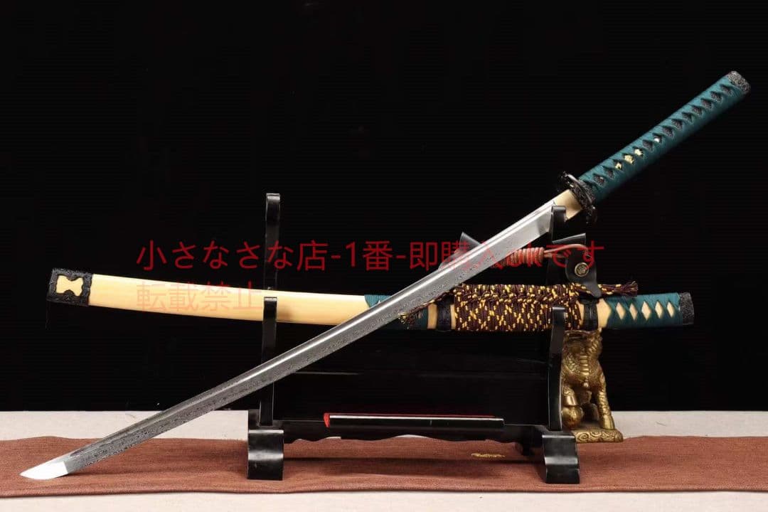 26寸百錬模様鋼武士太刀一徳淵 古兵器 武具 刀装具 日本刀 模造刀 居合刀