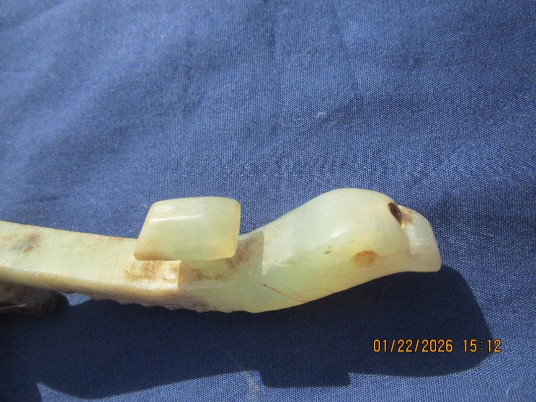 中国美術 たいこう 帯鉤帯締め 玉 石細工 彫り物 工芸品 1個 獣