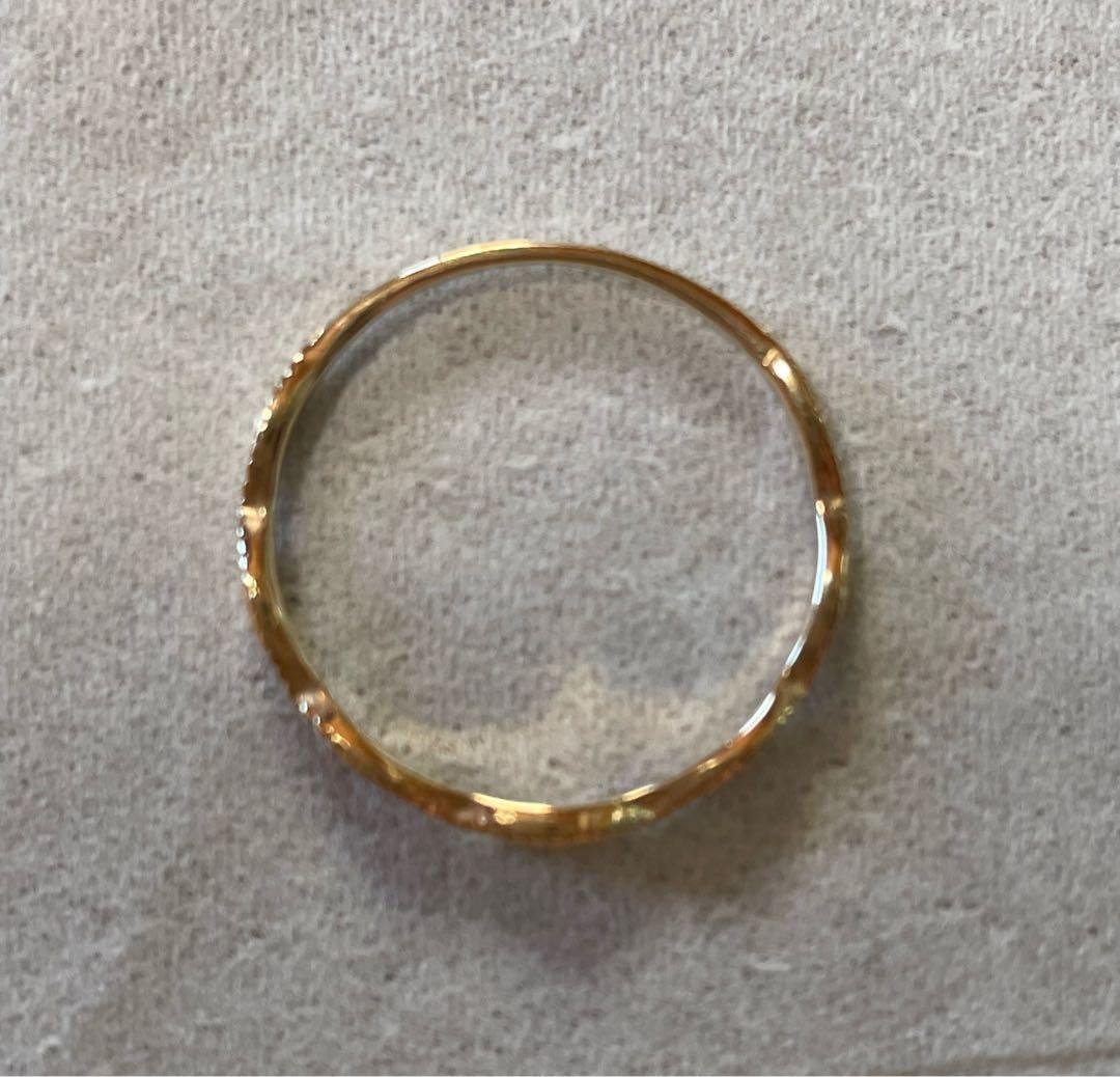 ノワールドプーペK10YGリング　11号