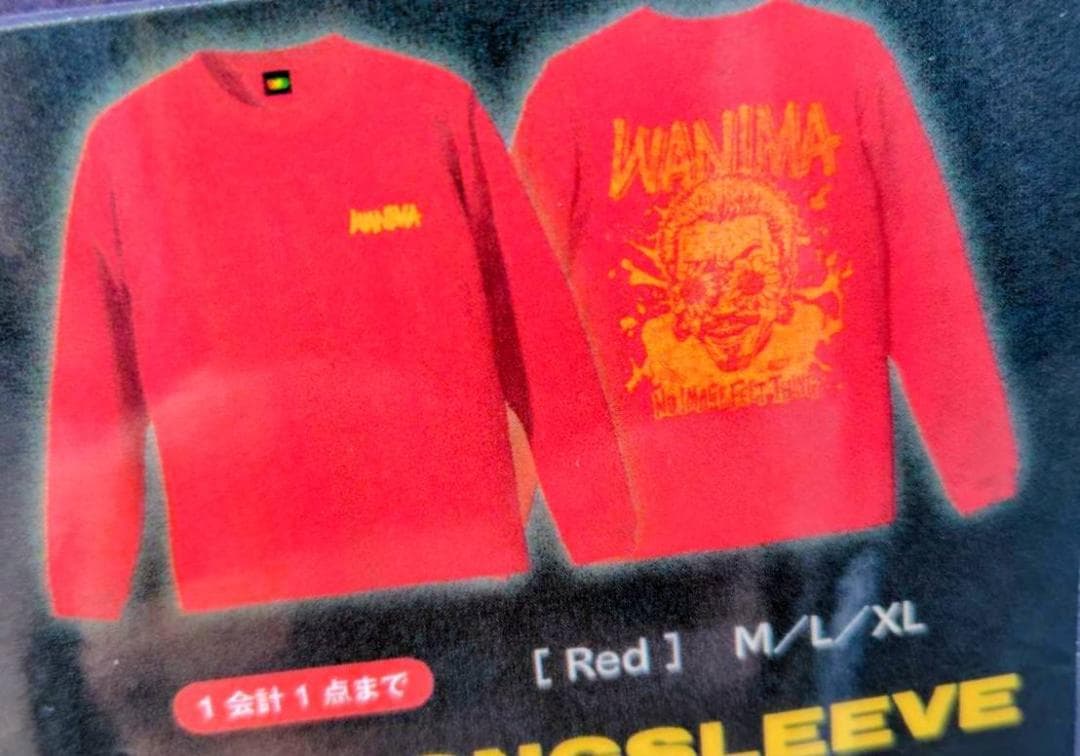 WANIMA BAMBOOM NIGHT KSF ロングスリーブ 赤 XL 2025年最新】WANIMA