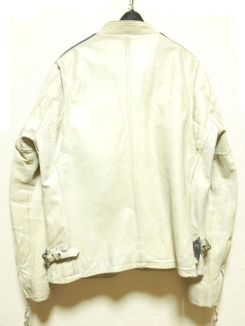 ショットクラシックレーサーLヴィンテージ加工ライン入りライダース