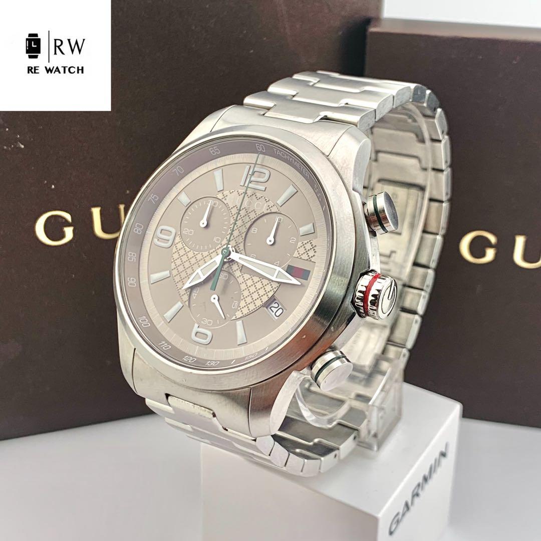 8-30 GUCCI 126.2 クロノグラフ 腕時計 シルバー