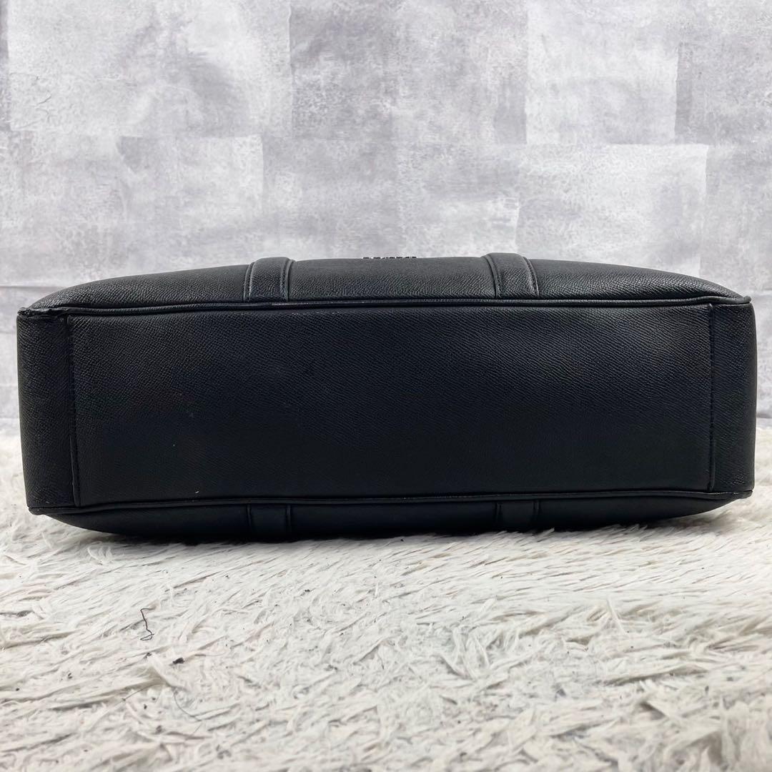 A4可 美品 コーチ レザー 2way ビジネスバッグ メトロポリタン ブラック