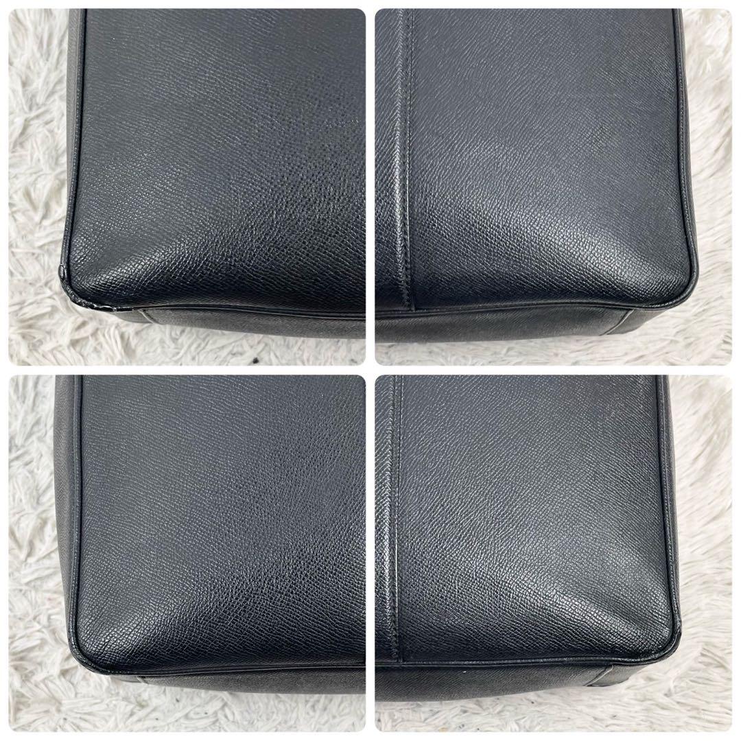 A4可 美品 コーチ レザー 2way ビジネスバッグ メトロポリタン ブラック