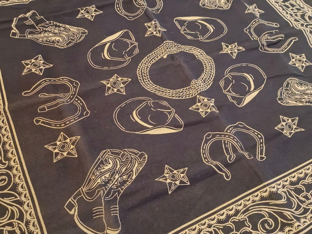 最終！エレファントブランド60s テキサスレンジャー柄バンダナ片ミミ