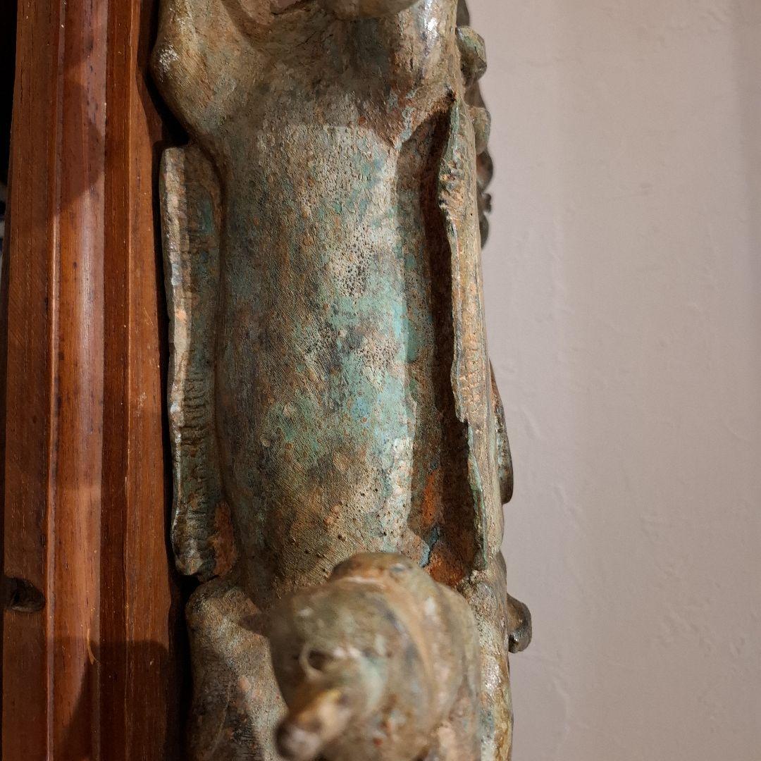 名豪家蔵出し ブロンズ馬の彫刻 台座有り 美術品・アンティーク