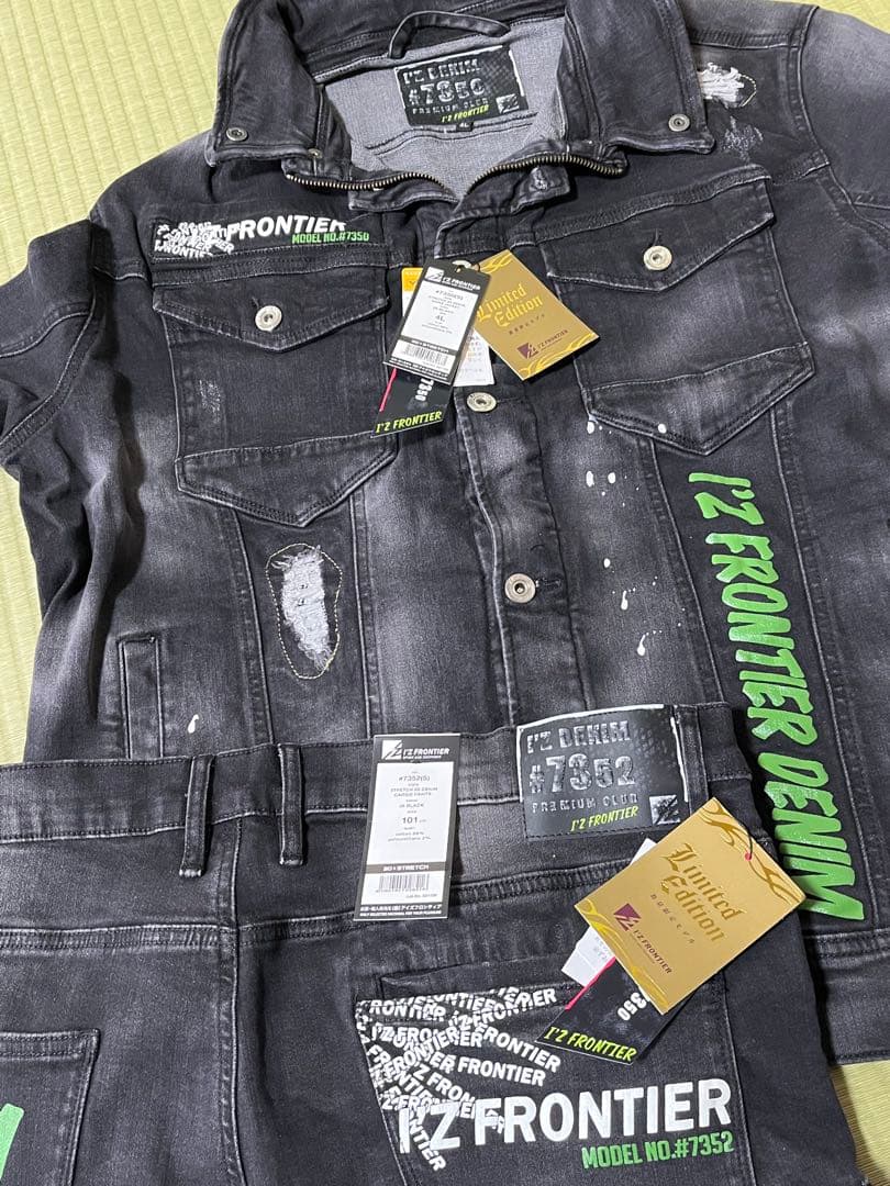 デニムジャケット4L寸 カーゴパンツ101cm2本 まとめ買い