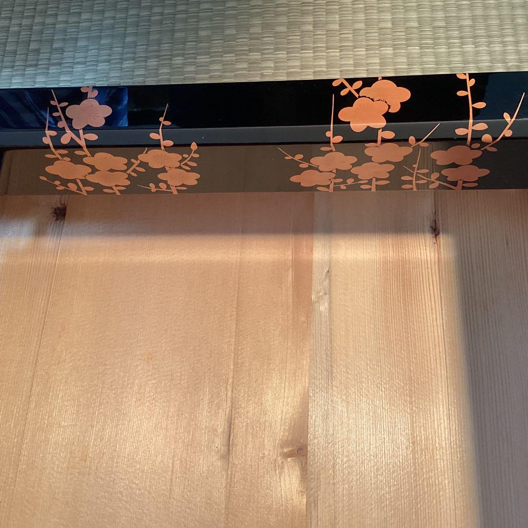 輪島塗 槍梅蒔絵炉縁 塗師若島量平②