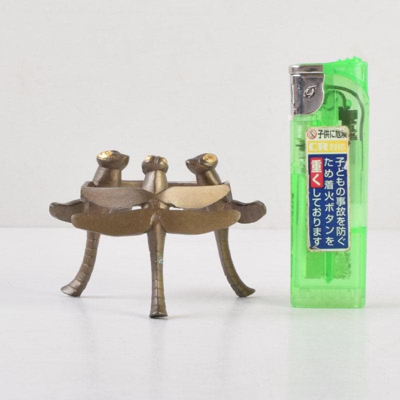 茶道具 加賀象嵌匠 本江敏彦作 唐銅 蜻蛉蓋置 共箱 V 9224 - メルカリ