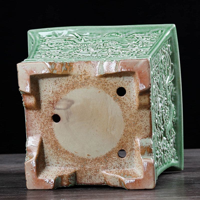 盆栽鉢 青磁鉢 山野草鉢 多肉植物 植木鉢 小品大品盆栽鉢 陶器鉢置物