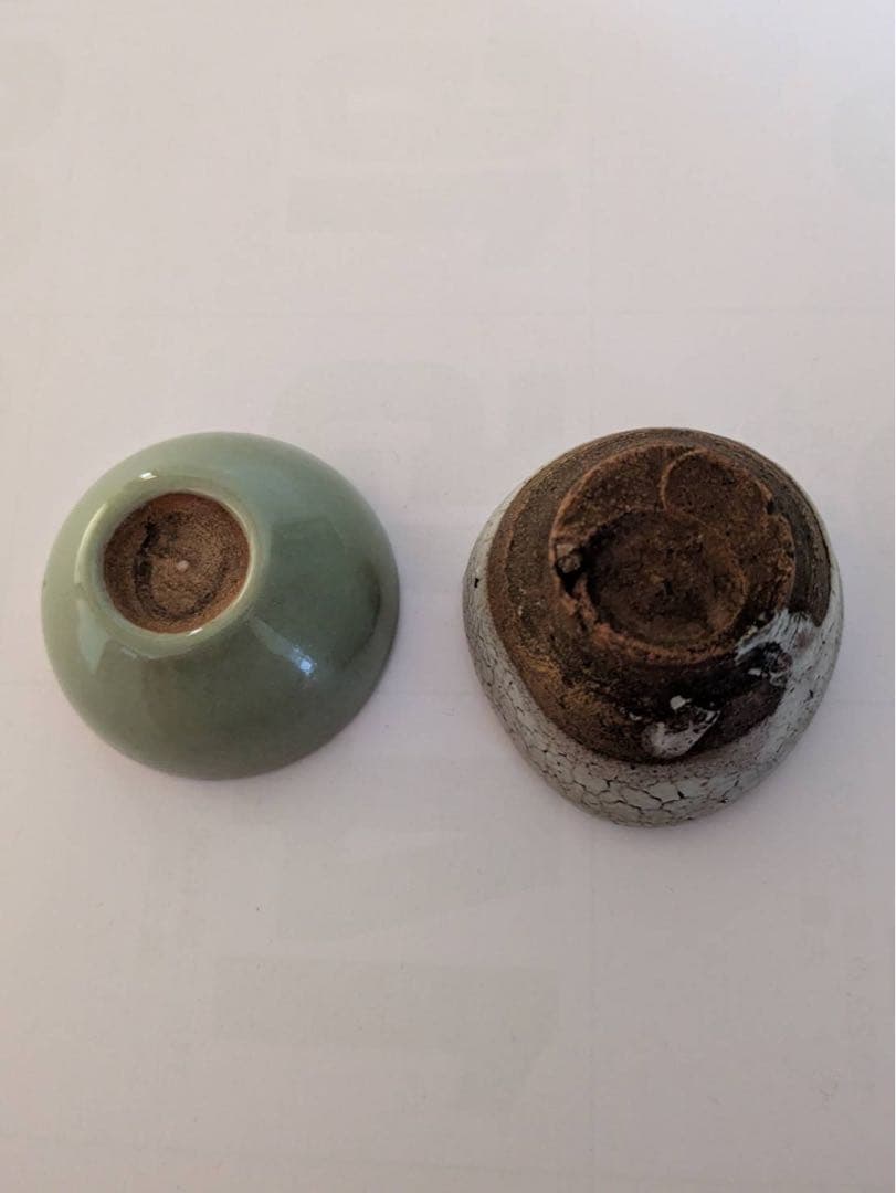 古唐津 青磁 対杯 盃ぐい呑み 江戸初期