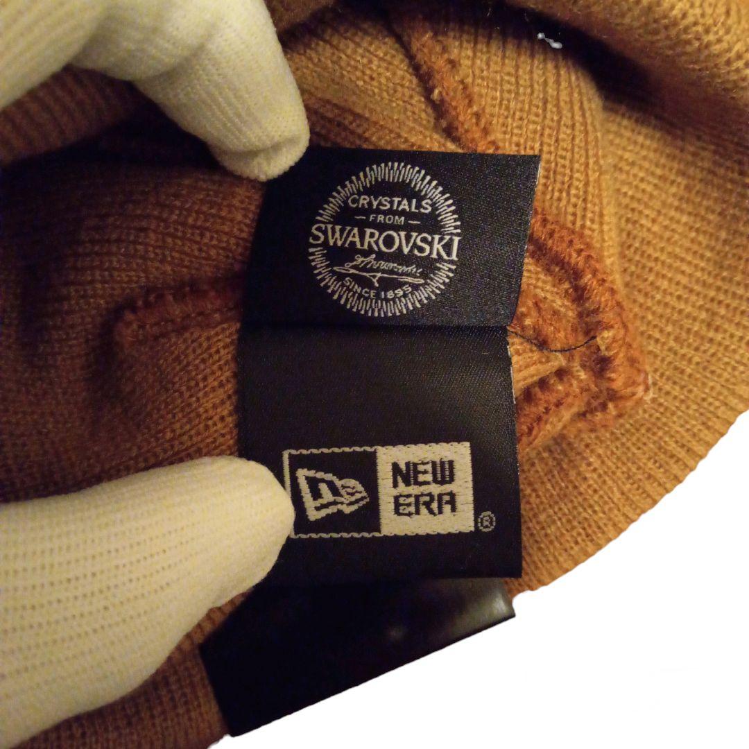 Supreme シュプリーム×ニューエラ×スワロフスキーニット帽ブラウン