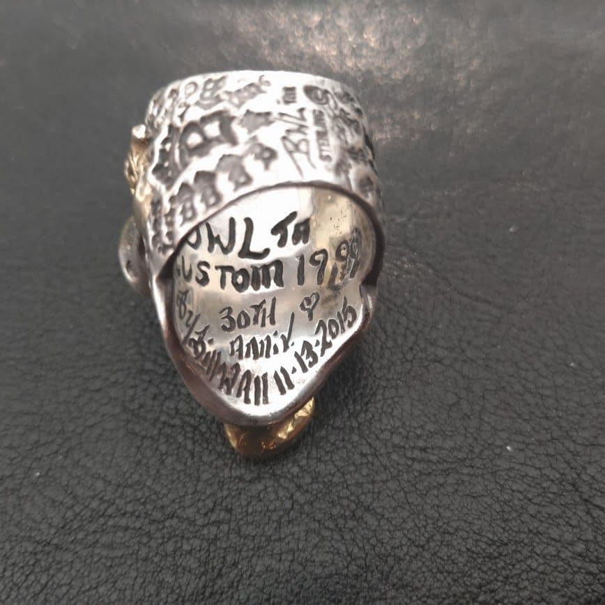 Bill Wall Leather 18Kパーツ多用 マスタースカルリング