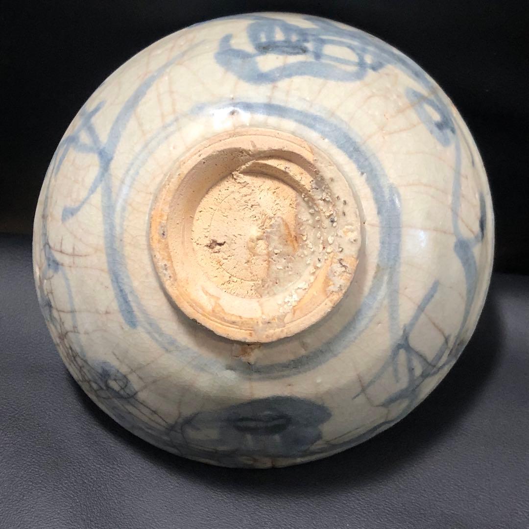 究極の古美術⬛︎蔵の奥から美しい藍色の手描きの抹茶