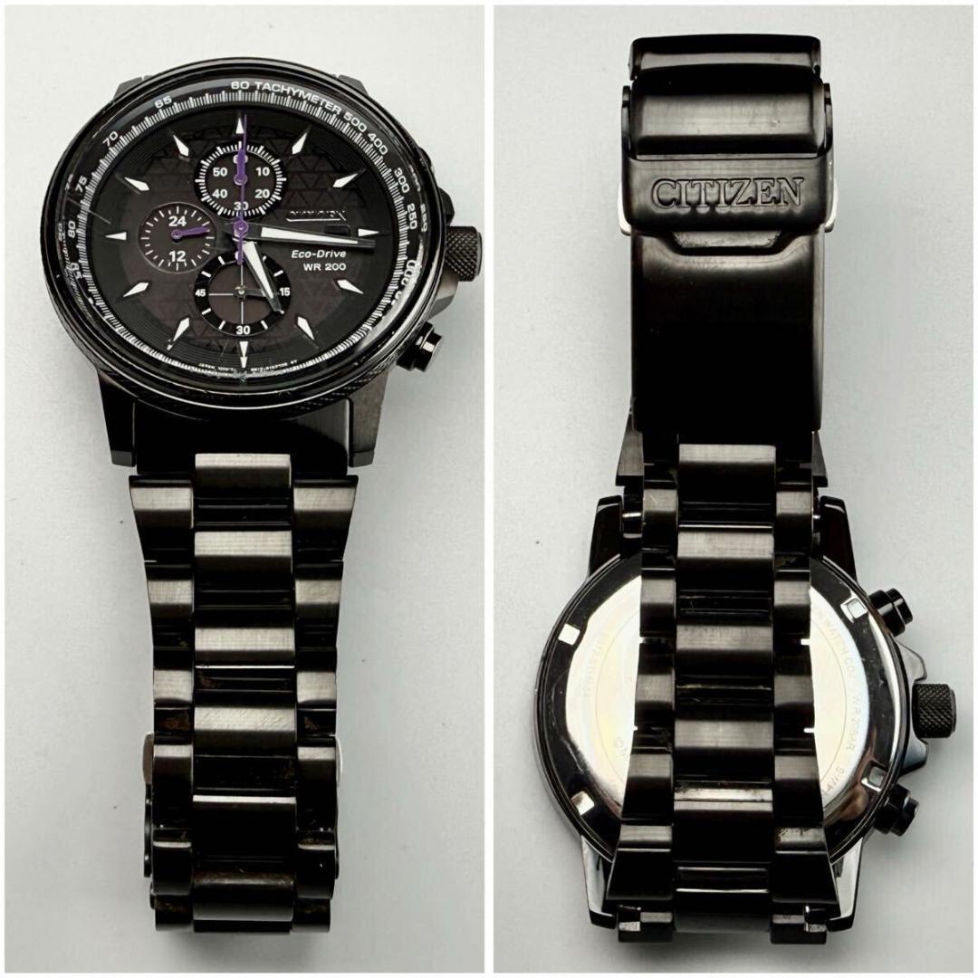 稼働 シチズン 腕時計 エコドライブ MARVEL ブラックパンサー JJ038