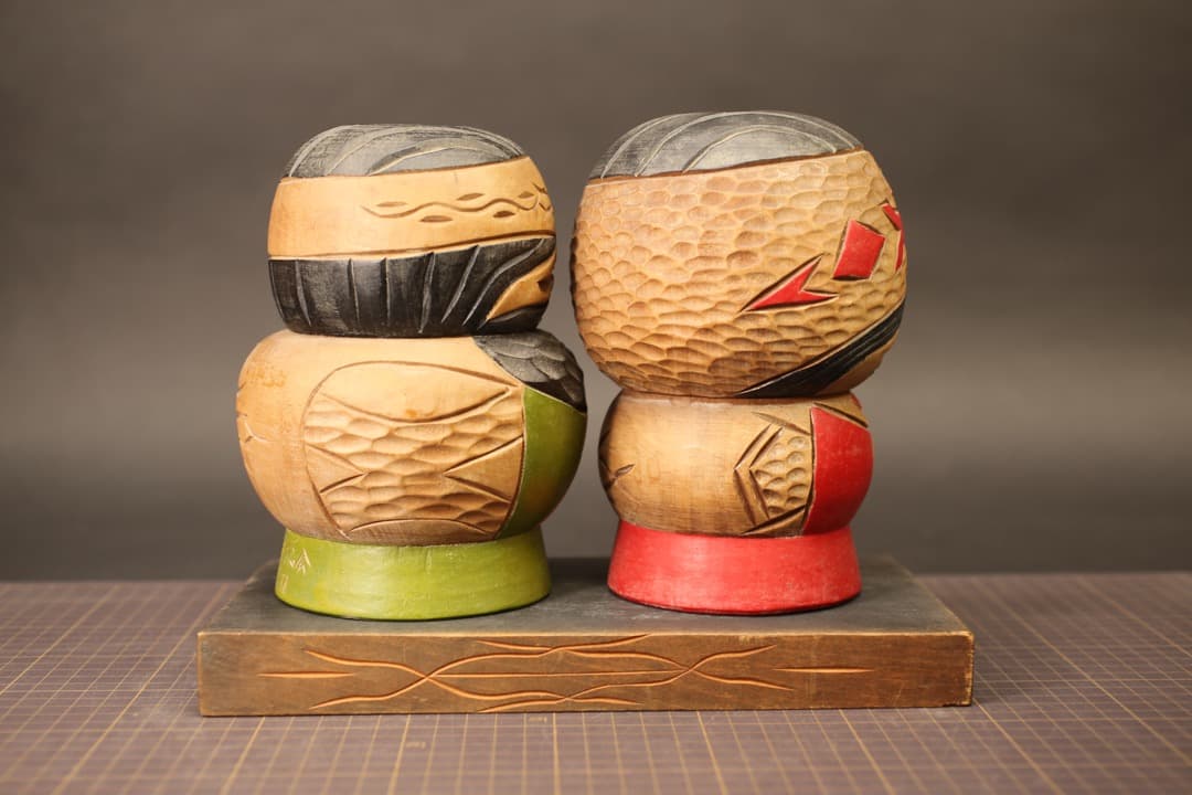 即購入可】北海道／アイヌ／ニポポ人形／夫婦／骨董／古美術／郷土玩具