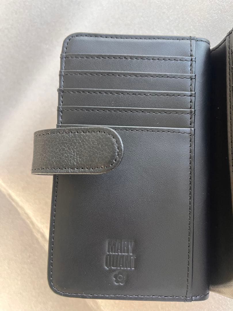 【値下げ】MARY QUANT フーリーDパッチ Lウォレット ブラック