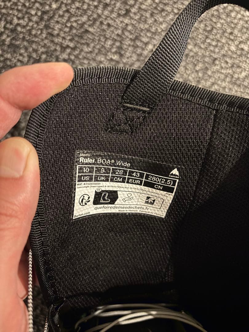 BURTON Ruler 28cm スノーボードブーツ