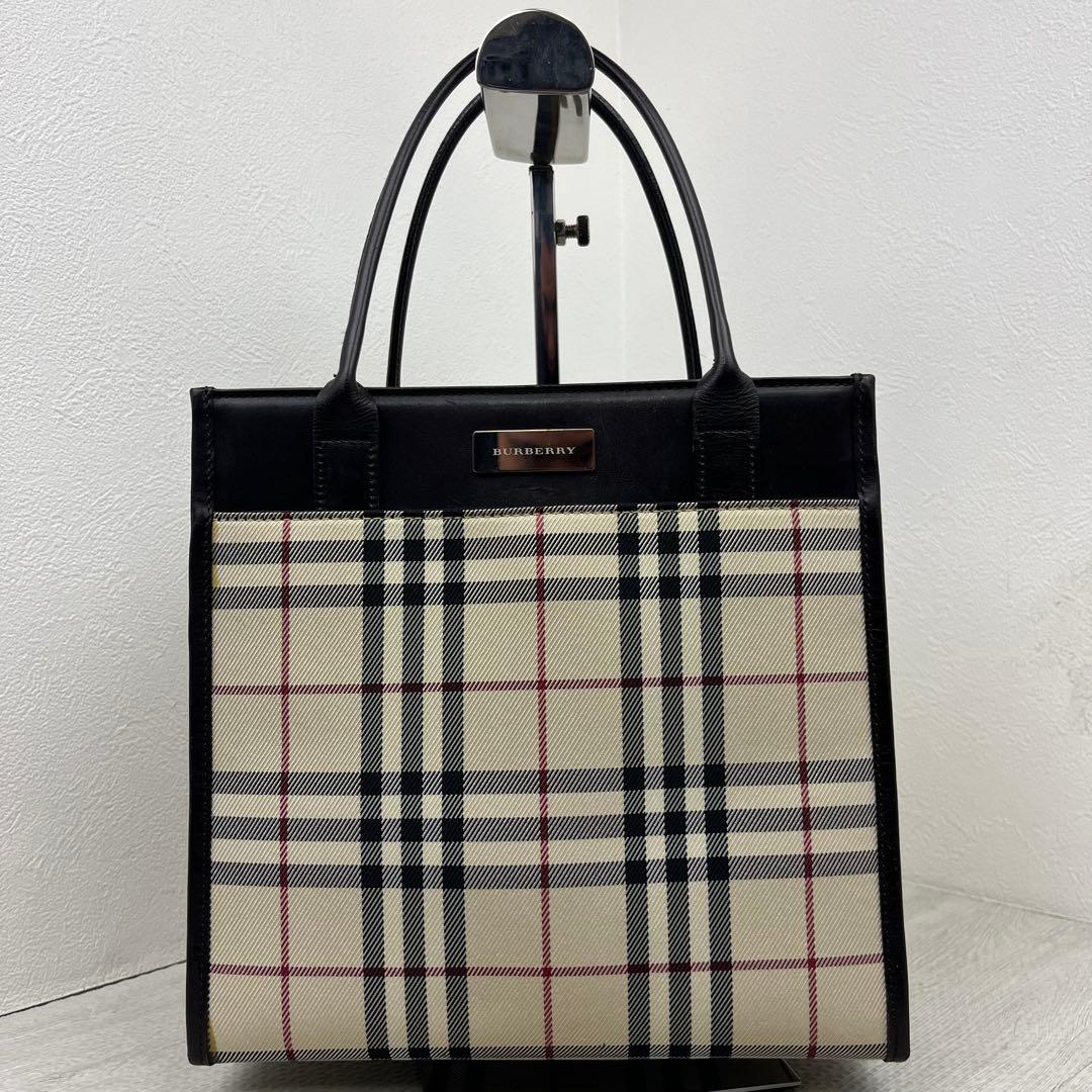 美品✨ Burberry バーバリー ハンドバッグ ノバチェック レザー