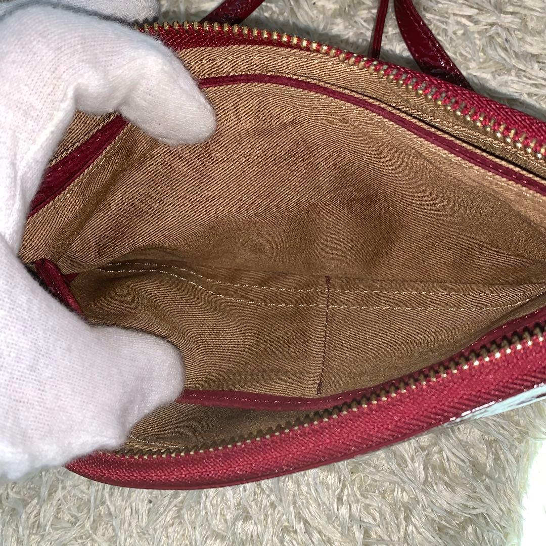 未使用保管品✨ATAO ブーブー お財布ポシェット エナメル レッド