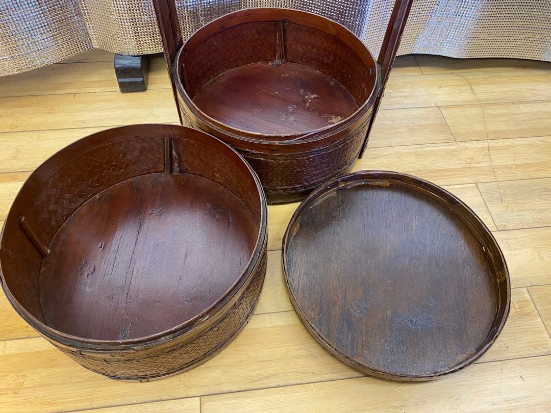 李朝中国韓国デザイン アンティーク 古美術 ヴィンテージ 骨董 カゴ 籠