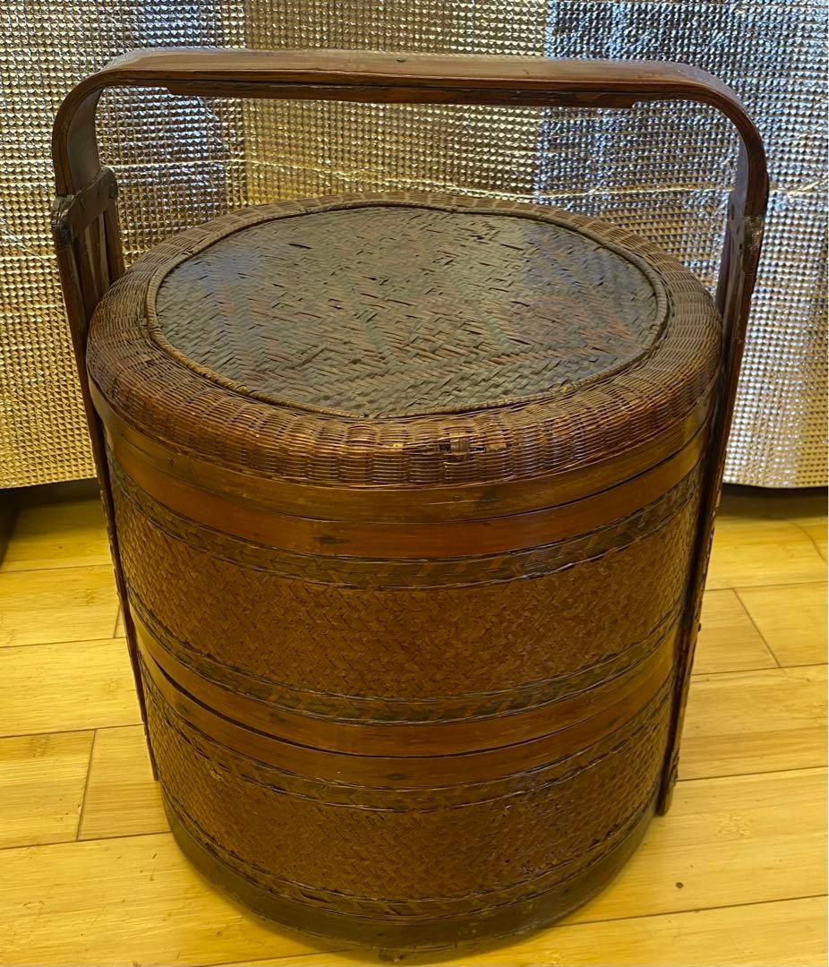 李朝中国韓国デザイン アンティーク 古美術 ヴィンテージ 骨董 カゴ 籠