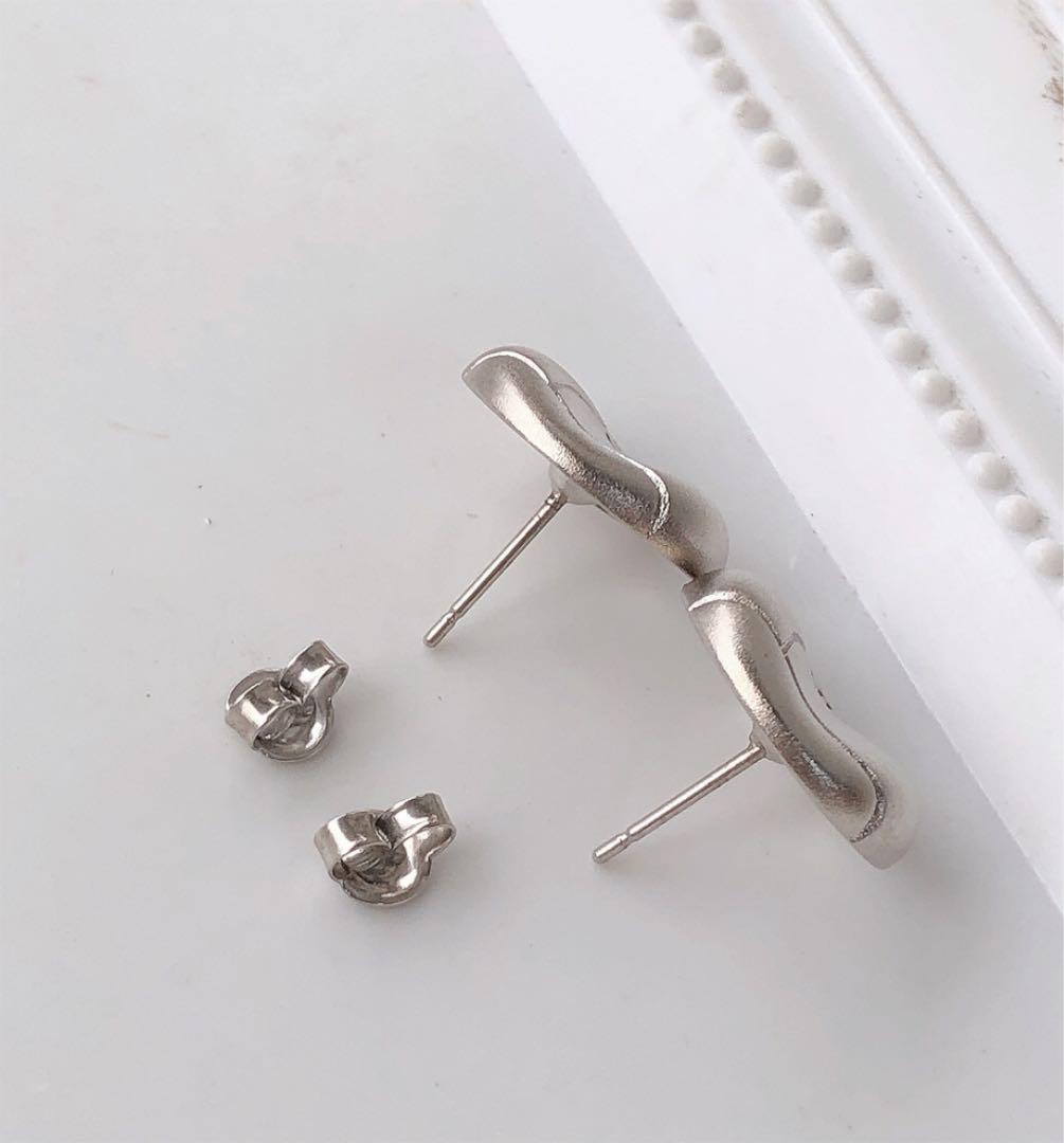 ヴィンテージ 希少 CHANELシャネル ボタン ピアス シルバー 正規品