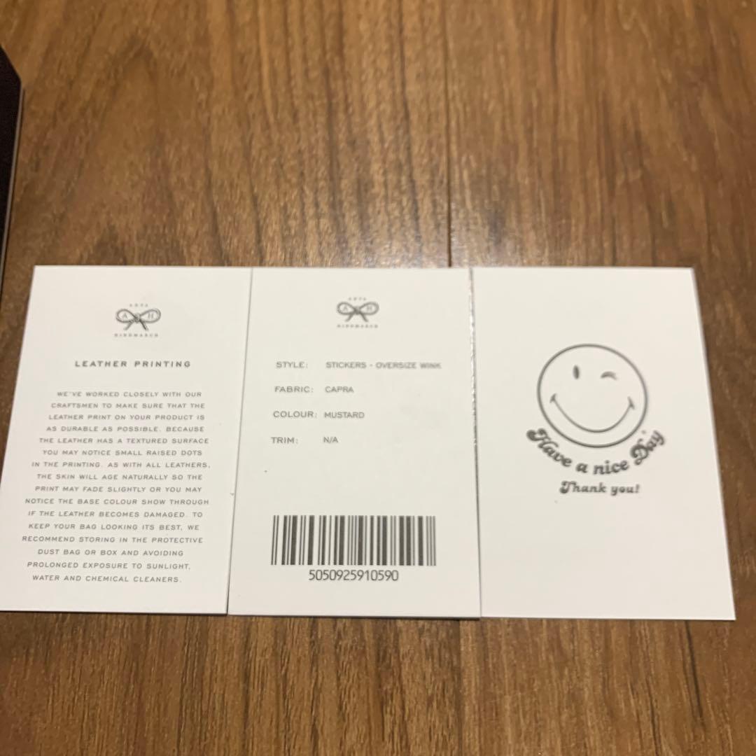 新品未使用】ロンドン購入 アニヤハインドマーチ スマイリー革