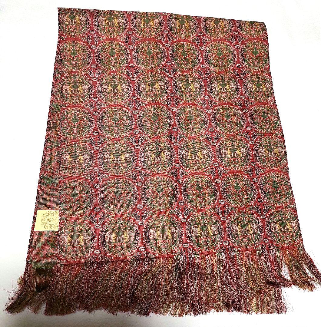 A未使用保管品龍村美術織物葡萄唐草文錦白銀+黄金iPhone11ProMax用 未