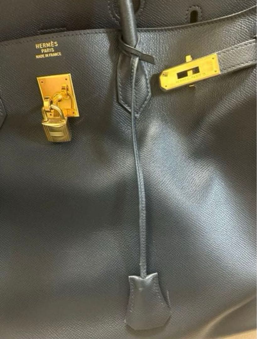 HERMES バーキン40 黒に近いネイビー ゴールド金具