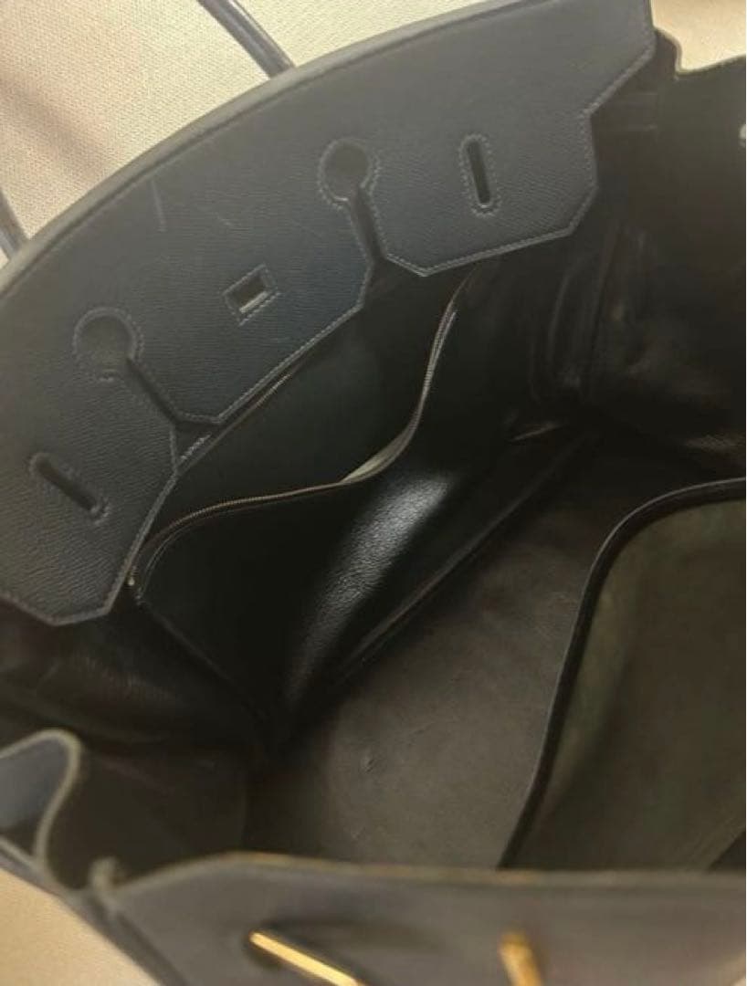 HERMES バーキン40 黒に近いネイビー ゴールド金具