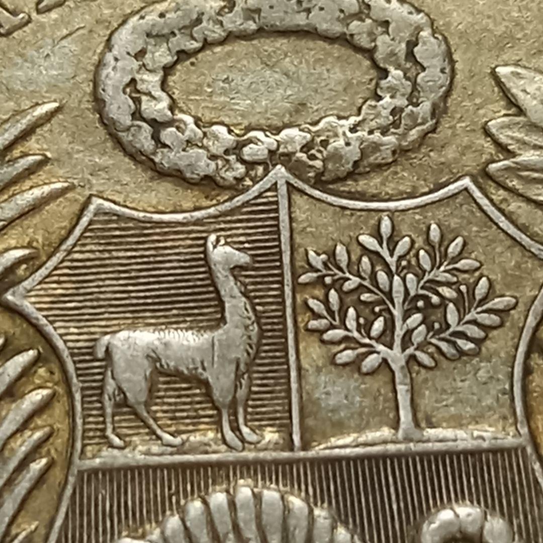 銀貨 1924年 ペルー 大型銀貨 25.01g