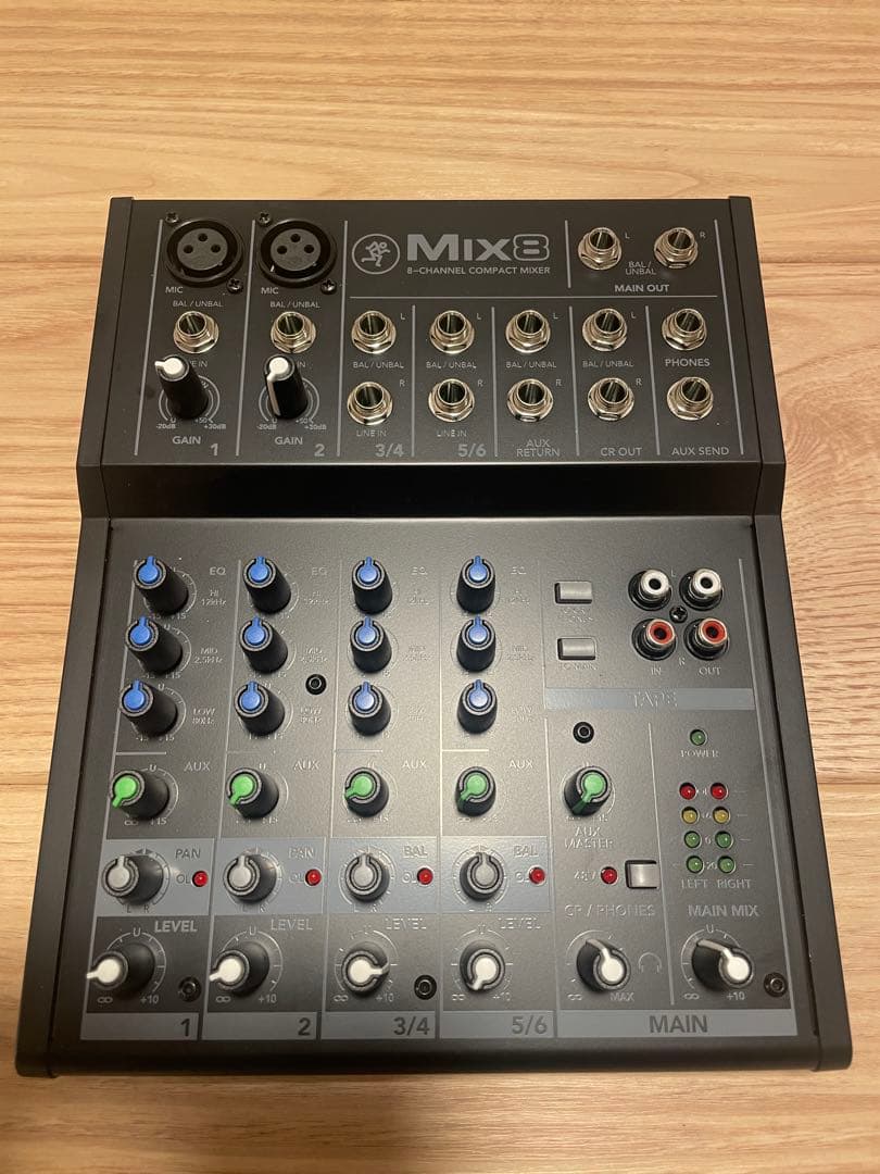 [美品] Mackie Mix8 8チャンネルアナログミキサー