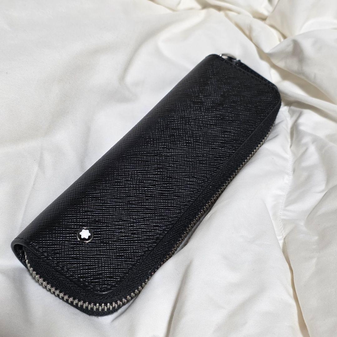 ✨モンブラン公式✨ 1本差しレザーペンケース　黒 モンブラン MONTBLANC レザーペンケース 1本差し ペンケース ブランド