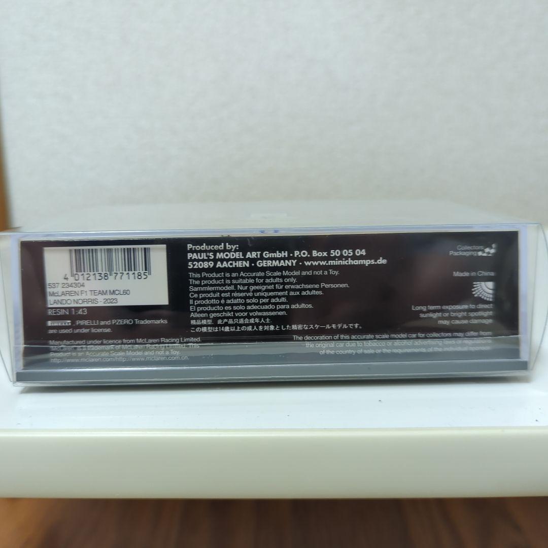 ミニチャンプス1/43　2023年ノリス