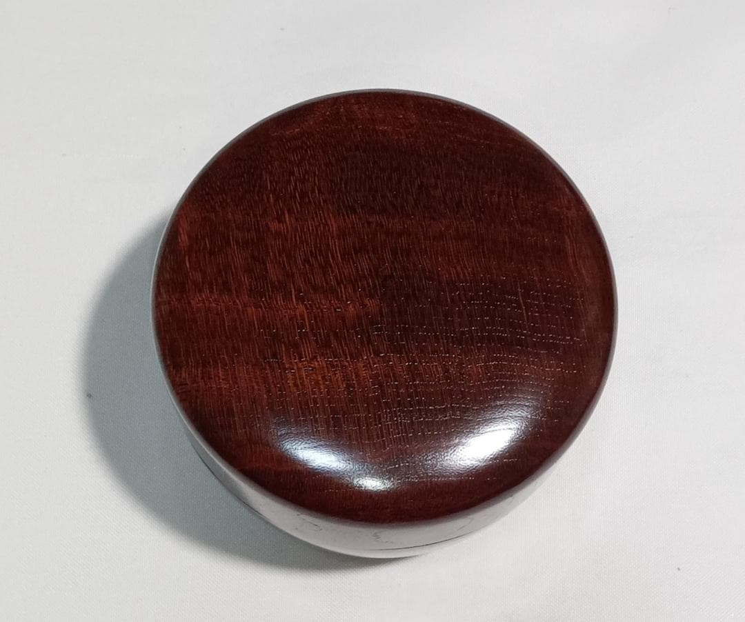 茶道具 木地師 和田海山作 欅拭漆塗杢目沈金加工平棗