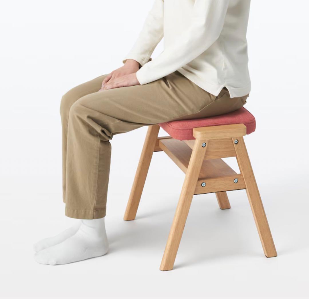 無印良品　残反を使ったスタッキングスツール　デニムブルー　新品未開封品