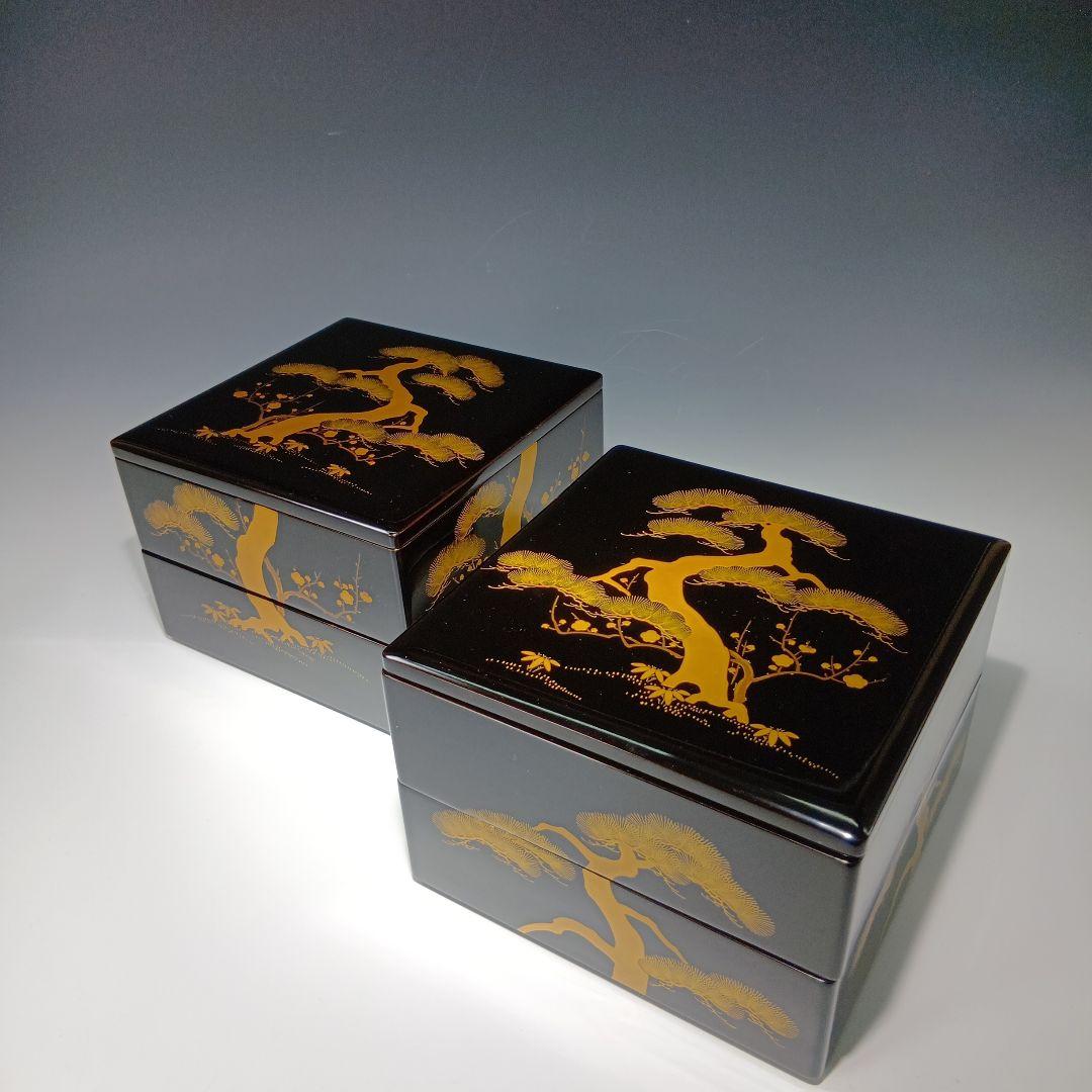 値下げ！輪島塗　松竹梅蒔絵小重箱　共箱