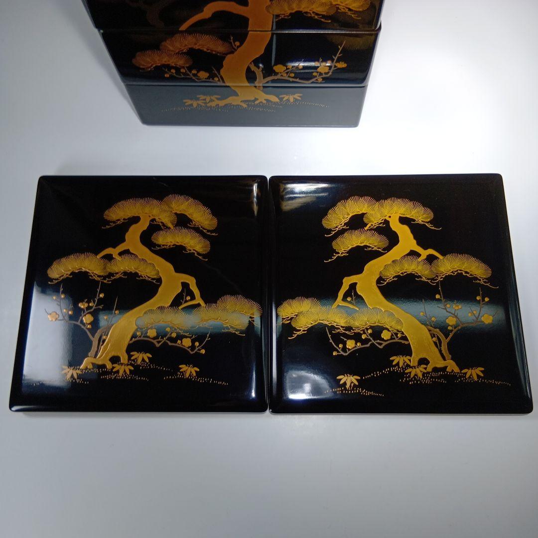 値下げ！輪島塗　松竹梅蒔絵小重箱　共箱