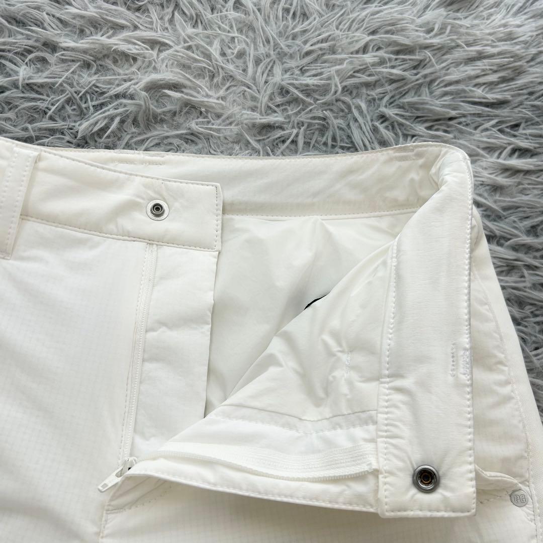 パーリーゲイツ　パンツ　中綿　ストレッチ　防寒　オフホワイト　サイズ0