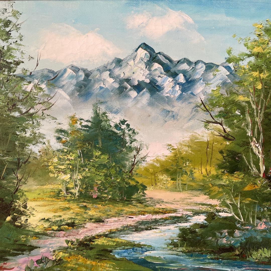 五竜滝 今井弘 風景画 F6 油彩画 真作